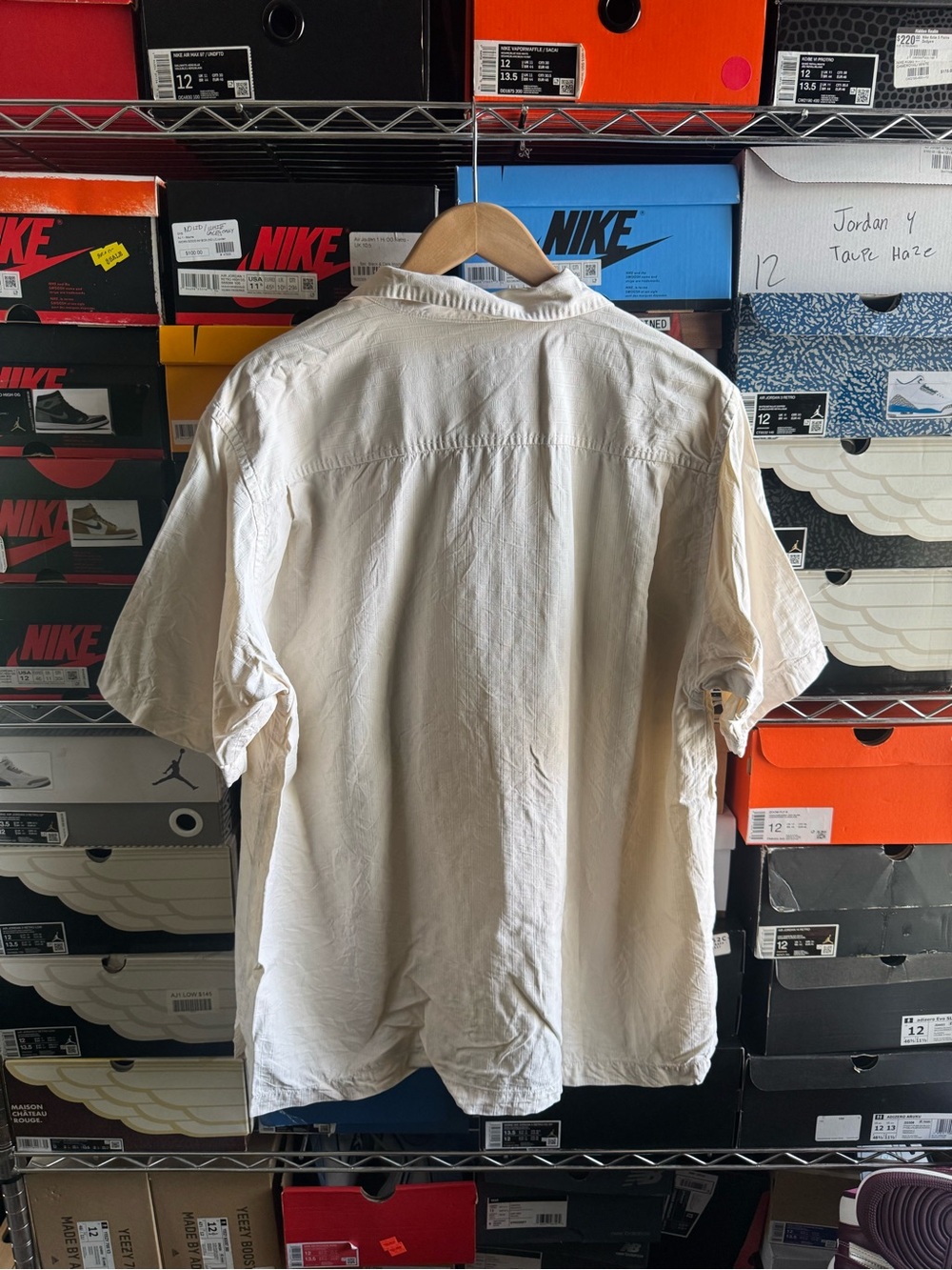 Tommy Bahama Cream Short-Sleeve Camp Collar Button-Down Shirt - Picture 3 of 3